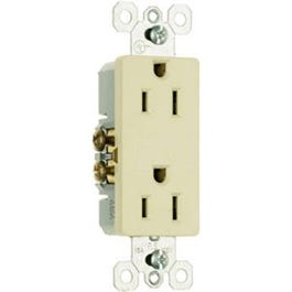 Decorator Outlet, 2-Pole, 3-Wire Grounding, Ivory, 15-Amp, 125-Volt, 10-Pk.