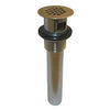 Lavatory Drain Tailpiece With Grid Strainer, Chrome-Plated Cast Brass, 1.25 x 6-In.