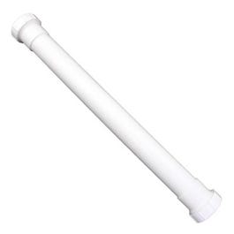 Lavatory/Kitchen Drain Extension Tube, White PVC, 16-In.