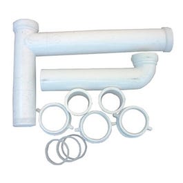 Kitchen Sink Drain Kit, White Plastic, 1.5 x 16-In.