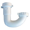 Lavatory/Kitchen Drain Sink Trap J Bend, White PVC, 1.25 - 1.5-In. Tube Outlet