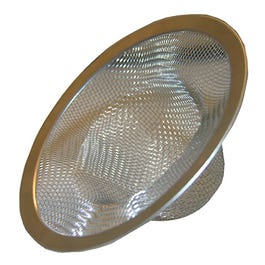 Mesh Lavatory/Shower Strainer with Chrome Ring, Stainless Steel