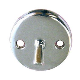 Bathtub Drain Overflow Face Plate, Chrome-Plated