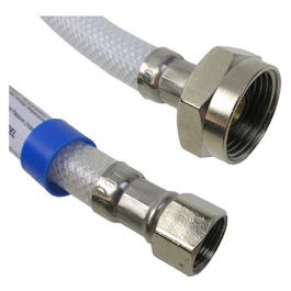 Faucet Connector, Flexible Poly, 3/8 x 7/8 x 20-In.