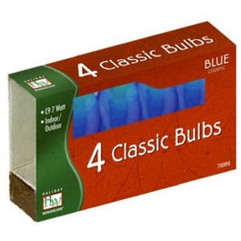 Christmas Lights Replacement Bulb, C9, Blue Ceramic, 4-Pk.