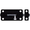 Door Barrel Bolt, Black, 4-In.