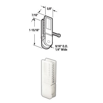 PrimeLine/SlideCo B544 Screen Door Roller Assembly Bottom