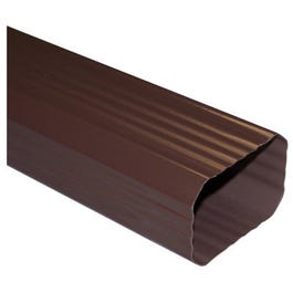 Duraspout Gutter Downspout, Brown Vinyl, 10-Ft.