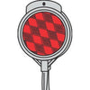 Driveway Marker, Reflective Red Aluminum, 36-In.