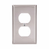 Eaton Cooper Wiring Duplex Receptacle Wallplate Stainless Steel