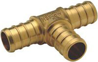 BRASS T 1/2 IN X 1/2 IN X 3/4 IN