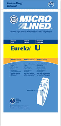 VACUUM BAG EUREKA U 3PK MICROLINED