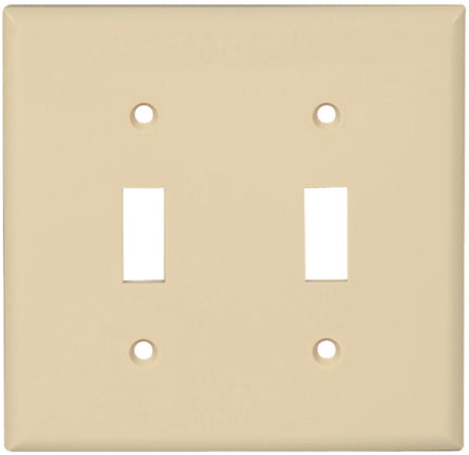 2 GANG SWITCH PLATE IVORY