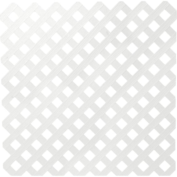 Dimensions 4 Ft. W x 8 Ft. L x 3/16 In. Thick White Vinyl Privacy Lattice Panel