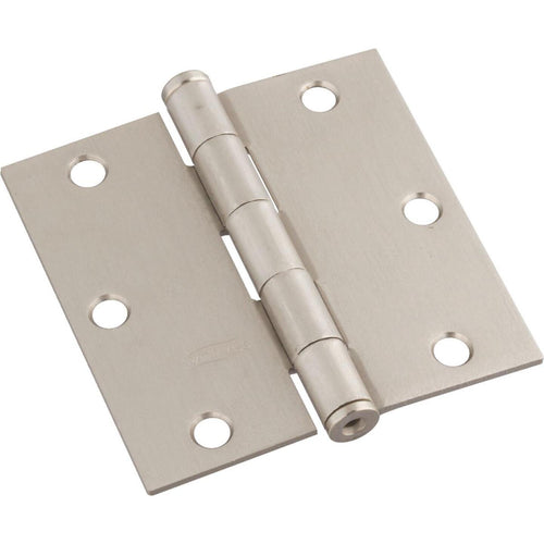 National 3-1/2 In. Square Satin Nickel Door Hinge