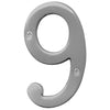 Hy-Ko Prestige Series 4 In. Satin Nickel House Number Nine