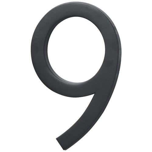 Hy-Ko Architectural Series 6 In. Satin Black House Number Nine