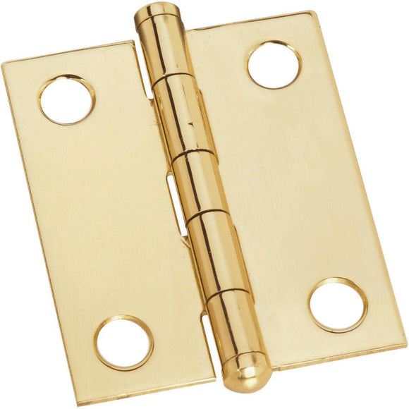 National 1-1/4 In. x 1-1/2 In. Brass Ball Tip Hinge (2-Pack)