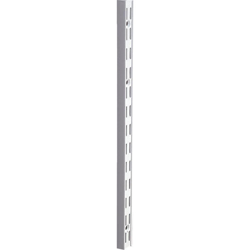 Knape & Vogt 82 Series 16-1/2 In. White Steel Heavy-Duty Double-Slot Shelf Standard