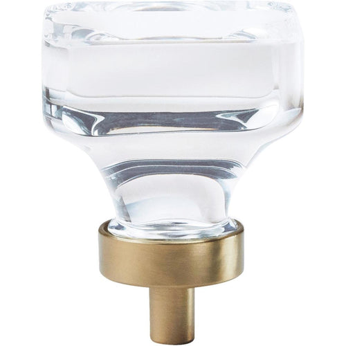 Amerock Glacio In. Clear/Golden Champagne Cabinet Knob