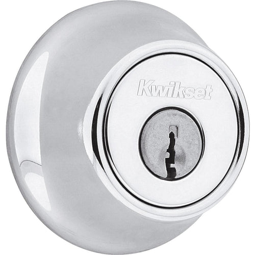 Kwikset Mobile Home Satin Chrome Single Cylinder Deadbolt