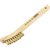 Forney 8-5/8 In. Curved Wood Handle Wire Brush with Brass Bristles