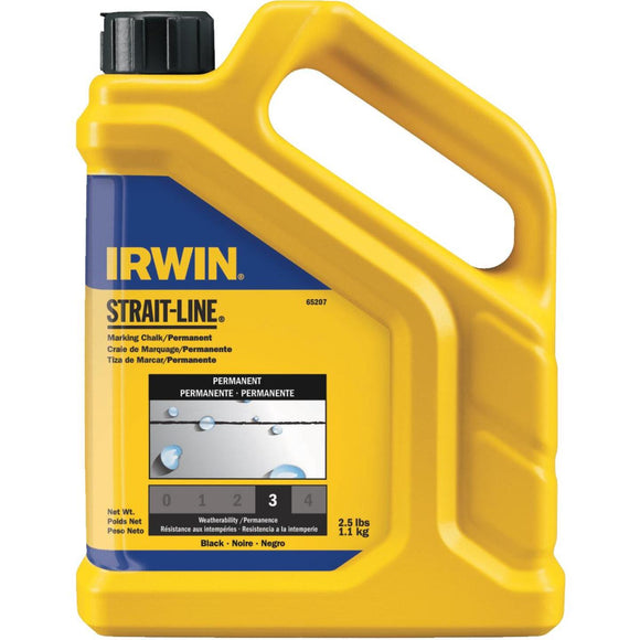 Irwin STRAIT-LINE 2-1/2 Lb. Black Permanent Chalk Line Chalk