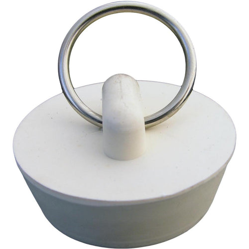 Lasco Hollow 1-1/4 In. White Sink Rubber Drain Stopper