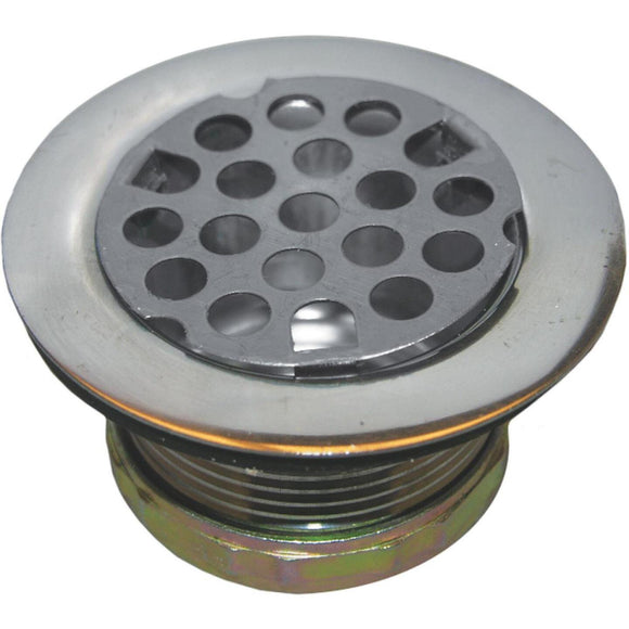 Lasco 2 In. Opening Chrome Plated Flat Top Strainer Assembly