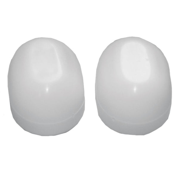 Lasco Oval White Plastic Snap-On Toilet Bolt Caps (2 Ct.)