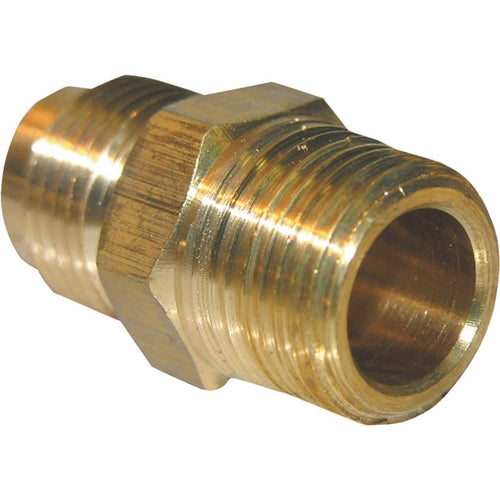 Lasco 3/8 In. M x 3/8 In. MPT Brass Flare Adapter