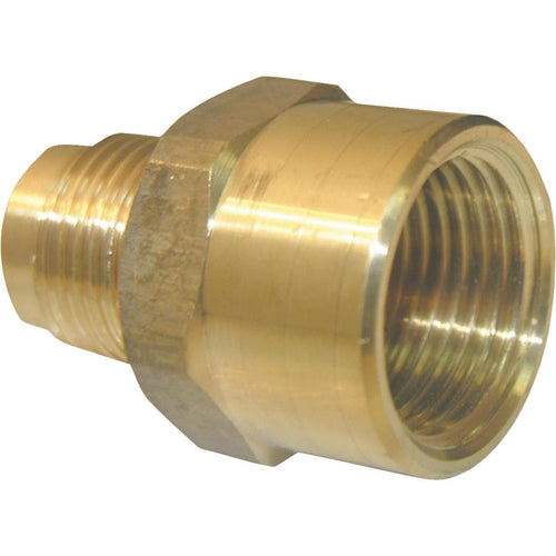 Lasco 5/8 In. F x 1/2 In. M Brass Flare Adapter