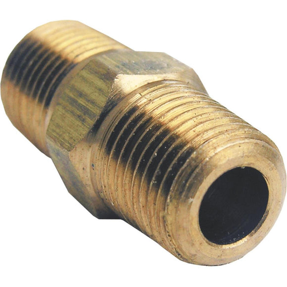 Lasco 1/8 In. MPT x 1/8 In. MPT Brass Hex Nipple