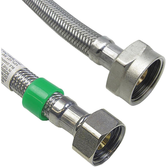 Lasco 1/2 IPS x 7/8 BC x 9 Braided Stainless Steel Flex Line Toilet Connector