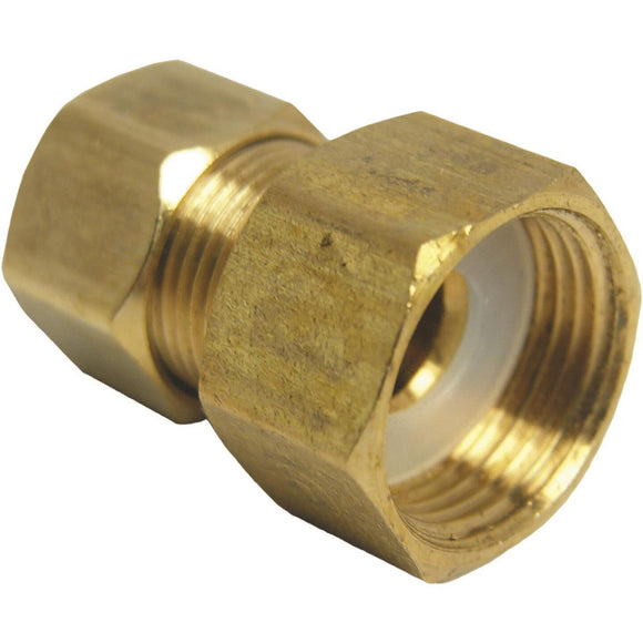 Lasco 1/2 In. FC x 3/8 In. MC Brass Compression Adapter