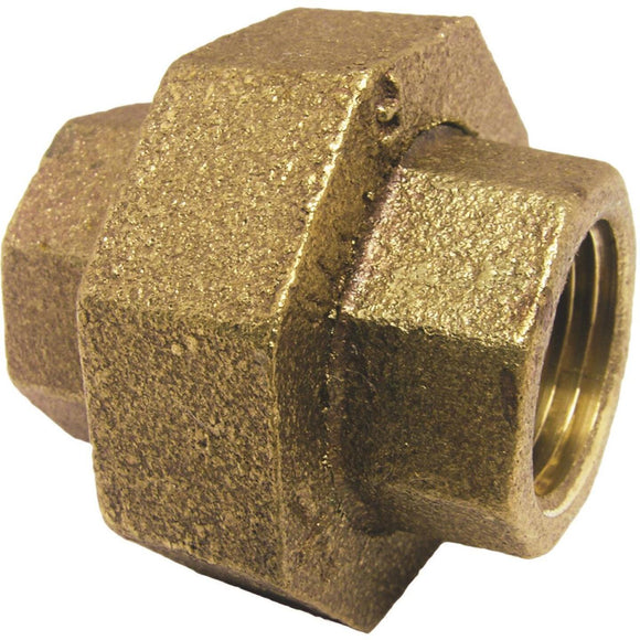 Lasco 1/2 In. FPT x 1/2 In. FPT Red Brass Threaded Union