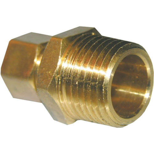 Lasco 3/8 In. C x 3/8 In. MPT Brass Compression Adapter