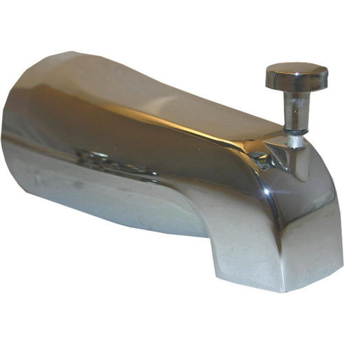 Lasco 5/8 In. Slip-Fit Chrome Bathtub Spout with Diverter