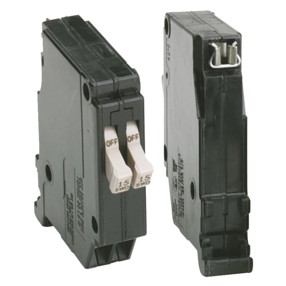 Eaton 15A/15A Twin Single-Pole Circuit Breaker