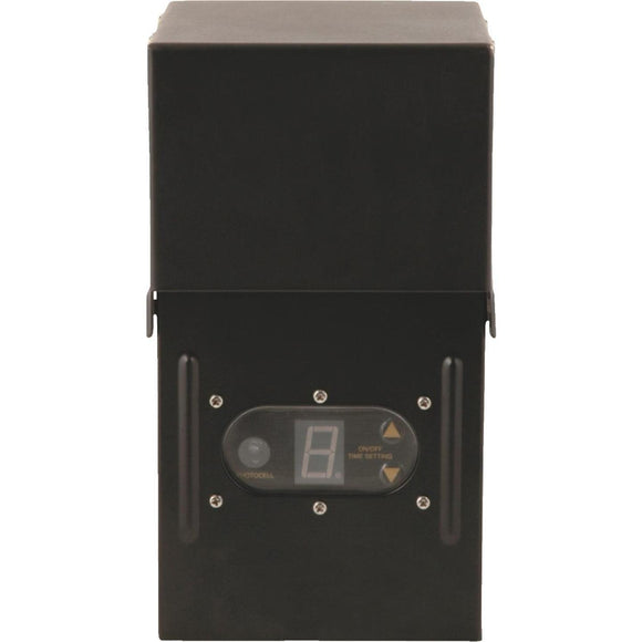 Moonrays 200W Black Low Voltage Control Box with Digital Photocell