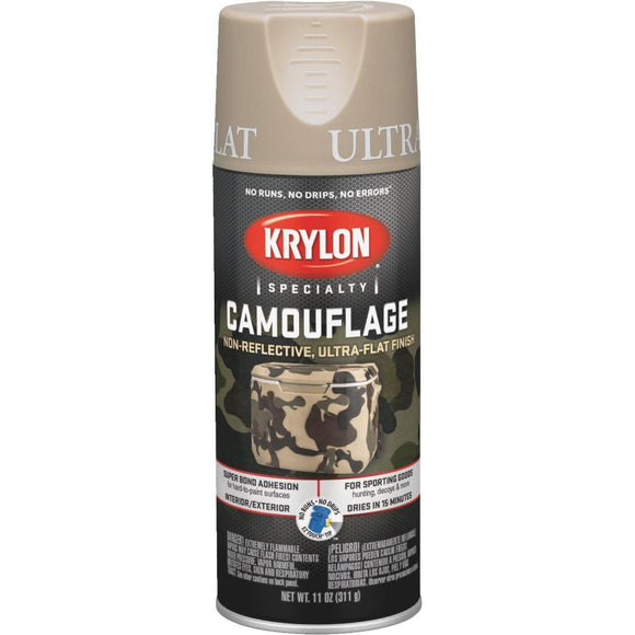 Krylon Camouflage 11 Oz. Ultra-Flat Spray Paint, Sand