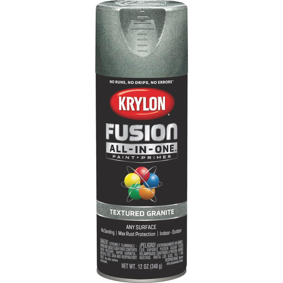 Krylon Fusion All-In-One Textured Spray Paint & Primer, Granite