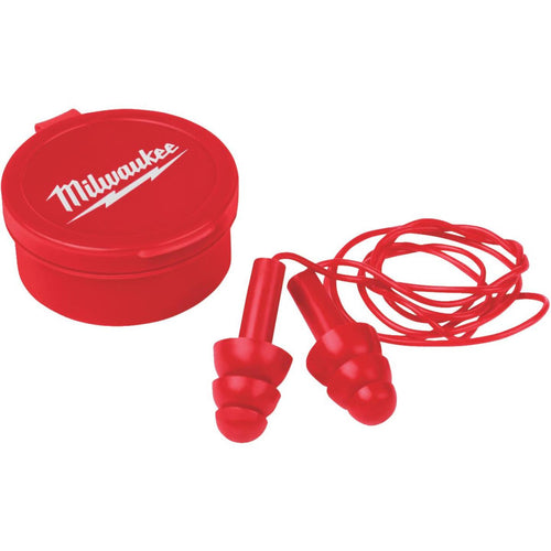 Milwaukee Silicone 26 dB Corded Ear Plugs (3-Pair)